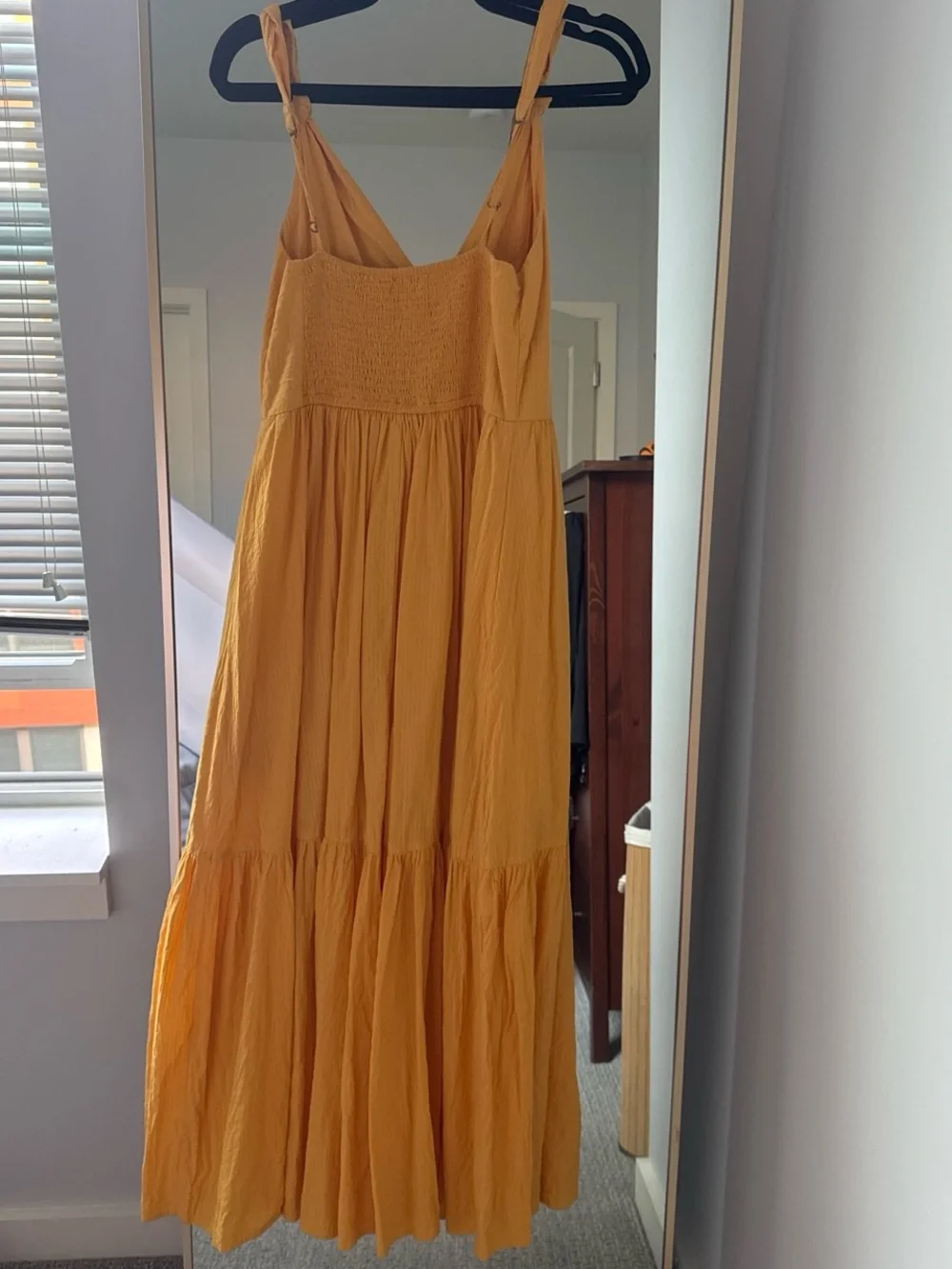 Abercombie and Fitxh Yellow Tiered V-Neck Maxi Dress - Brand Unspecified